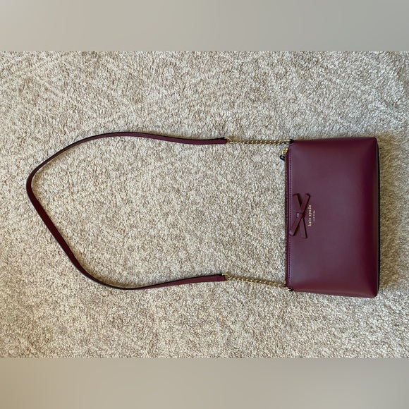 Kate Spade Burgundy and Gold “Sawyer Street Declan” Purse - Picture 3 of 10